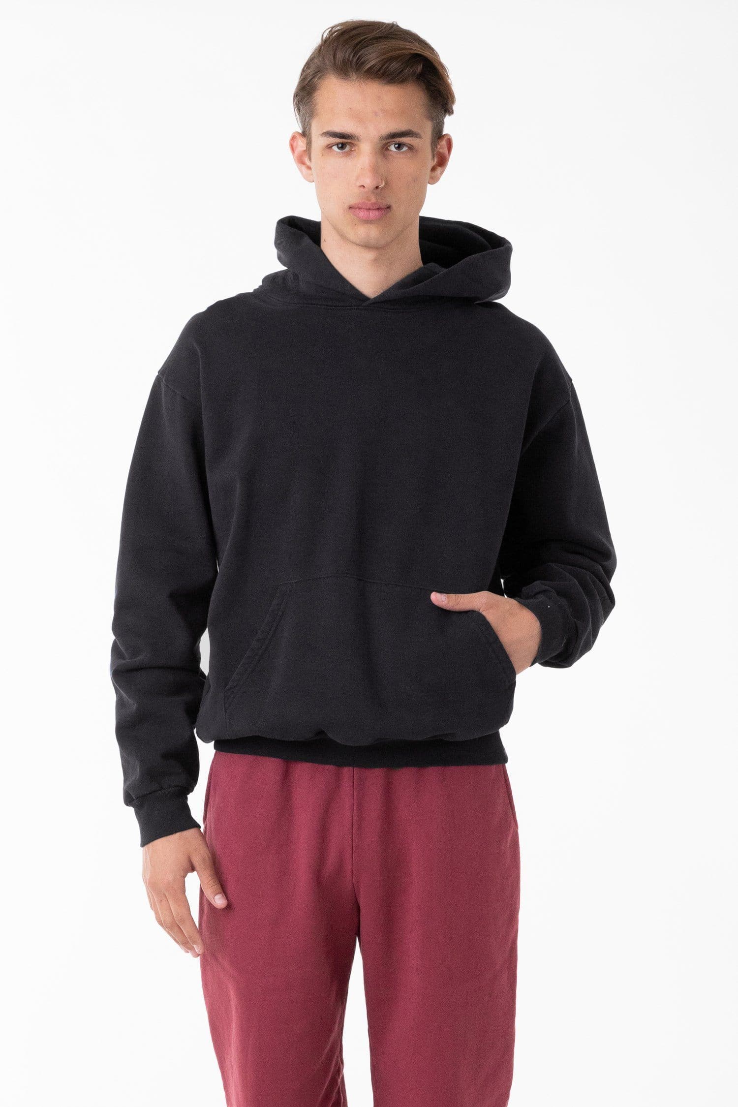 14 Oz. Garment Dye Heavy Fleece Stringless Hoodie | LA Apparel – Mona  T-Shirt x A2Z Wholesale Apparel