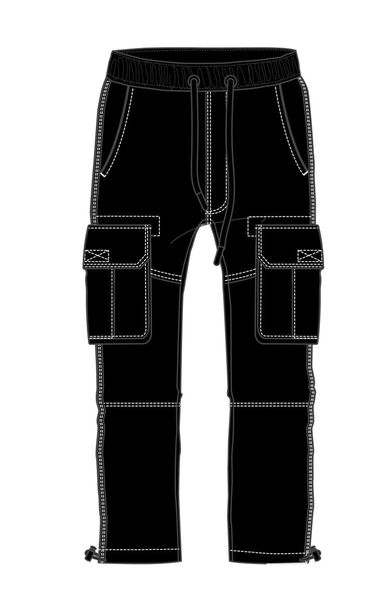 Contrast Stitching Cargo Nylon Pants | Rebel Minds