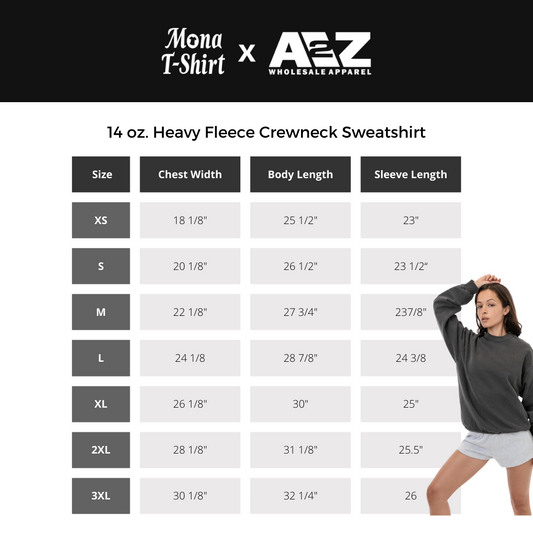 14 oz. Heavy Fleece Crewneck Sweatshirt | LA Apparel