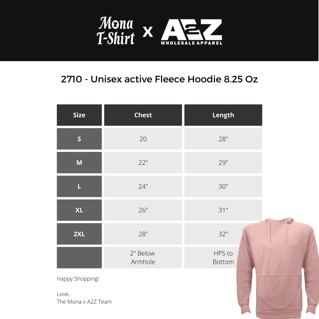 8.25 Oz. Unisex Active Fleece Hoodie (D) | 2710