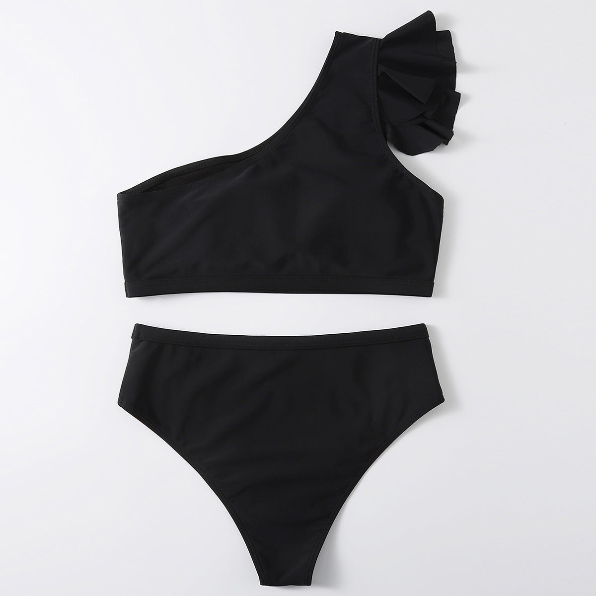 Ruffle Trim One Shoulder Bikini | A2Z