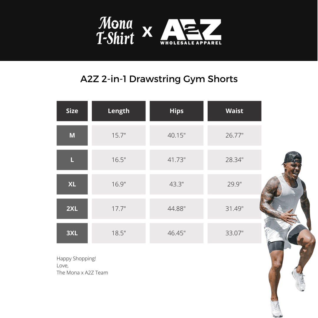 2-in-1 Drawstring Gym Shorts | A2Z