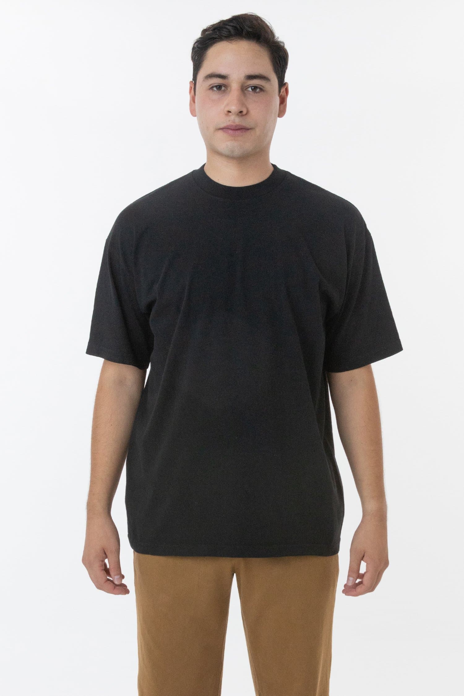 Los Angeles Apparel 6.5 oz. Garment Dye Crewneck T-Shirt | Regular Size | La Apparel Black / S
