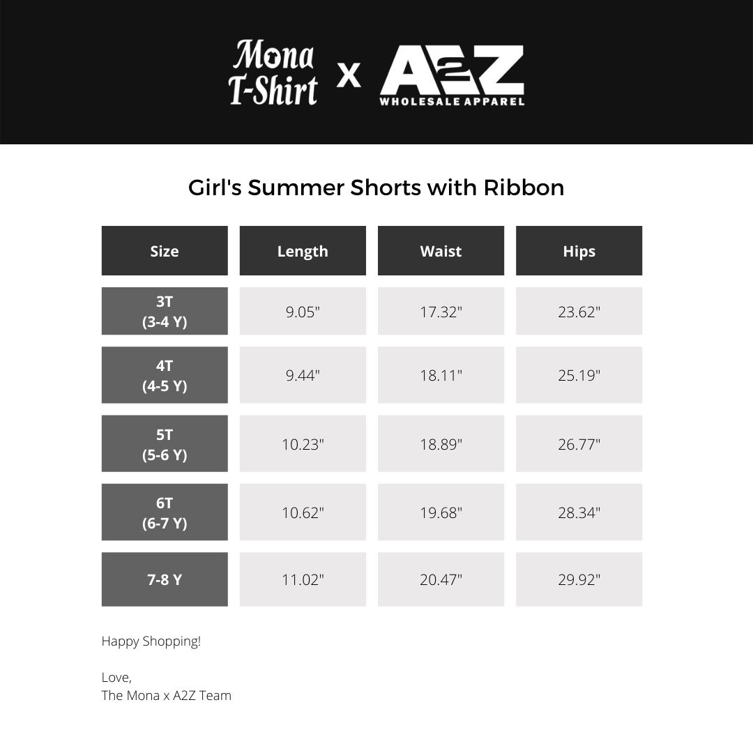 Girl's Summer Shorts with Ribbon | Kid's Clothing