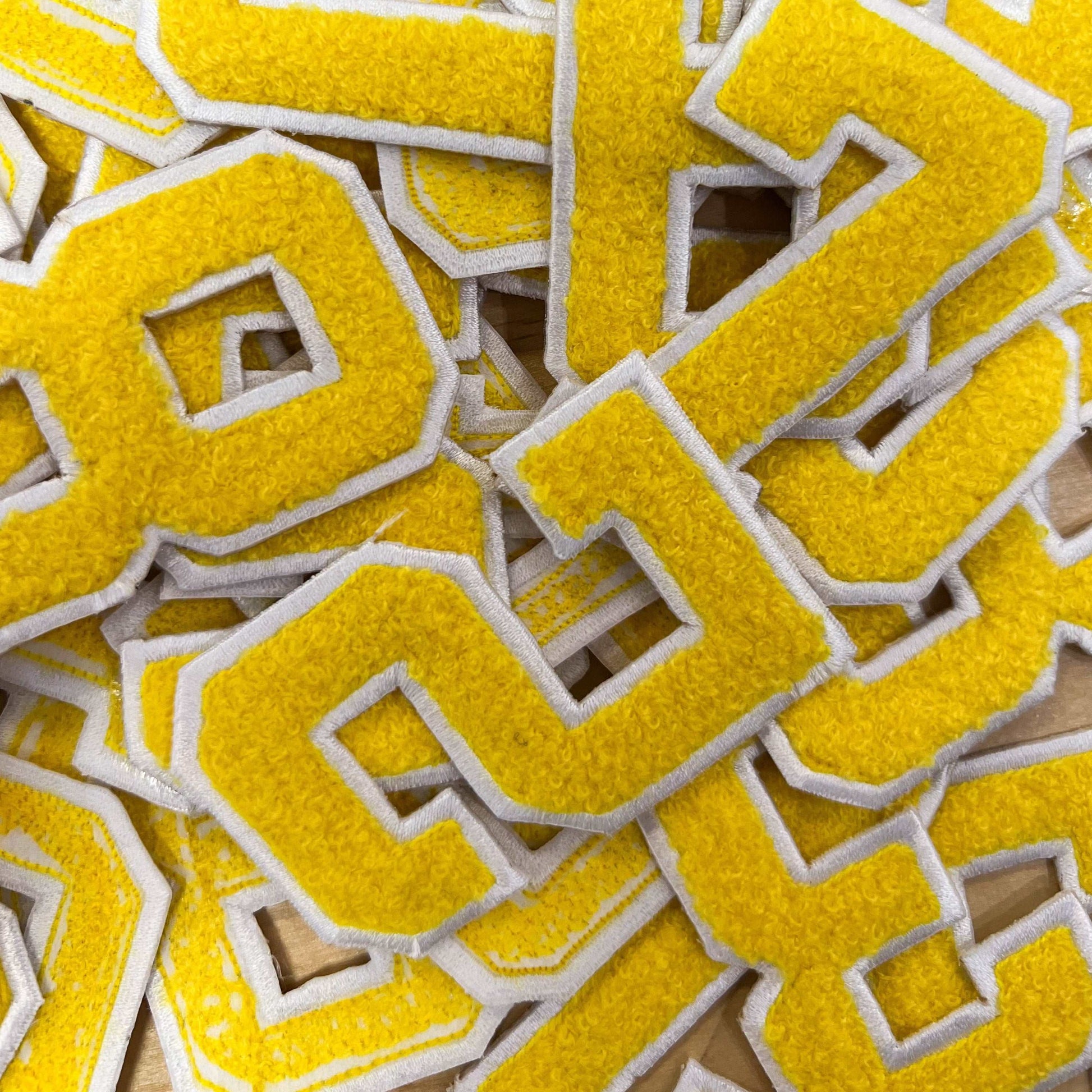3” Chenille Patch (Athletic Font) - Yellow