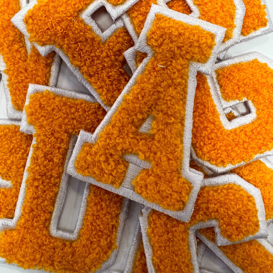3” Chenille Patch (Athletic Font) - Gold