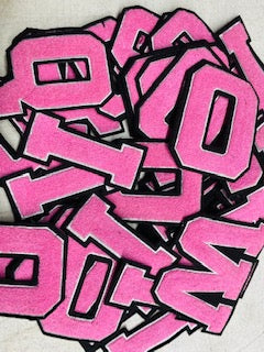 6” Varsity Letter Patches - Pink