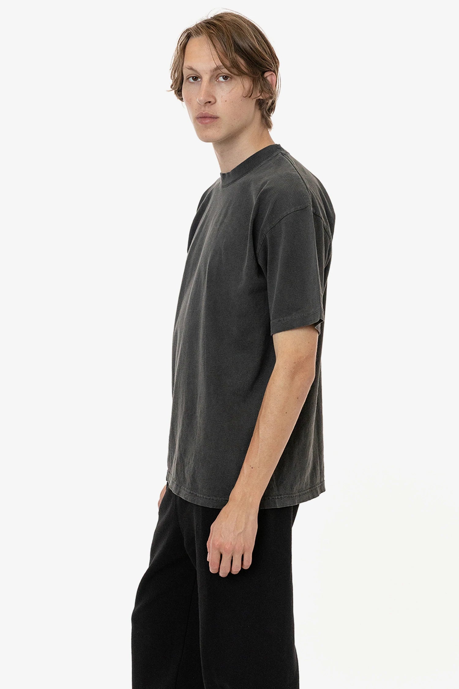 Los Angeles Apparel 6.5 oz. Garment Dye Crewneck T-Shirt | Regular Size | La Apparel Clear Blue / XL